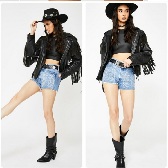 Levi's 501 High Rise Denim Shorts - Picture 6 of 9